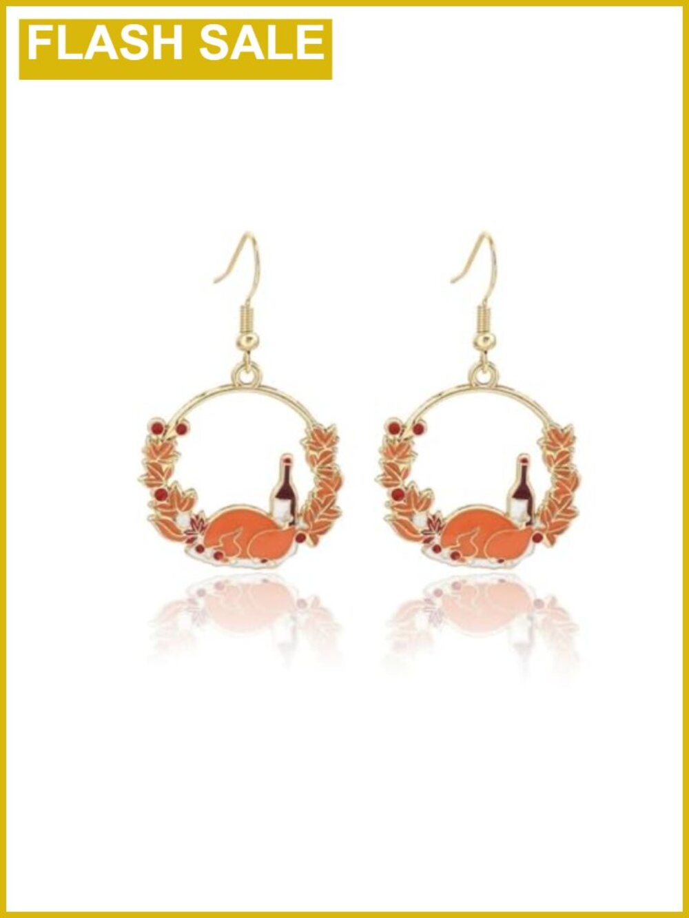 Thanksgiving Dangle Earrings Turkey Pumpkin Maple Leaf Fall Jewelry